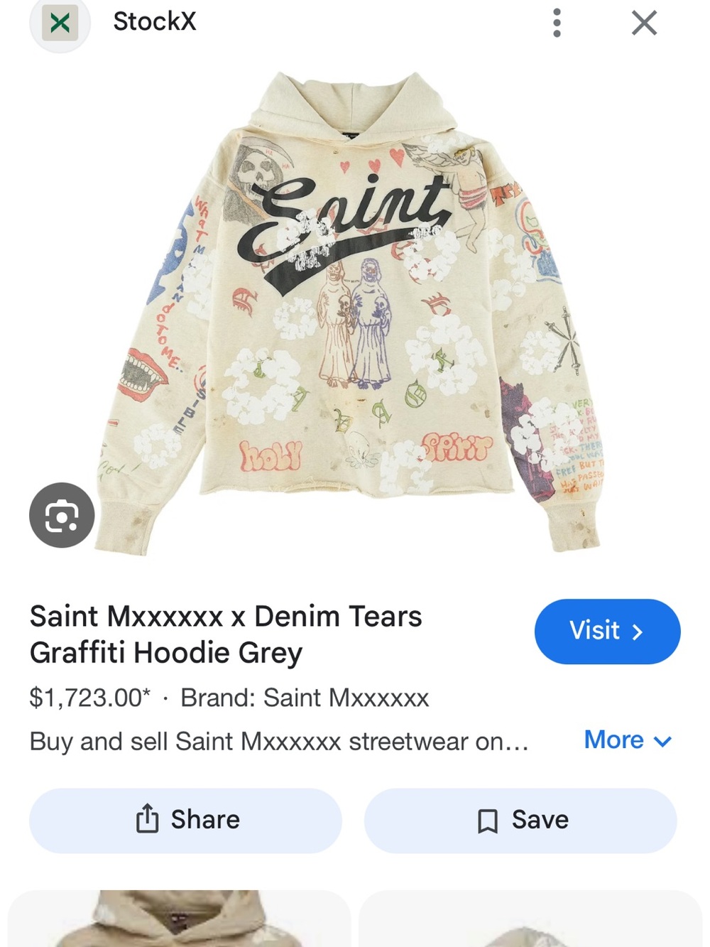 Saint Mxxxxxx Graffiti Hoodie